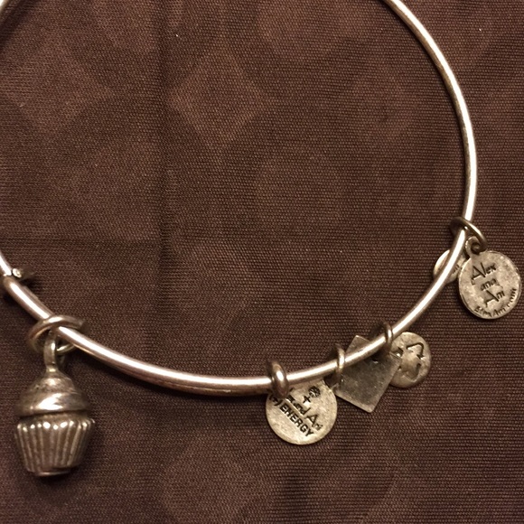 Alex and Ani silver cupcake bangle bracelet - Picture 3 of 4